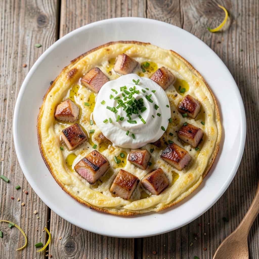 Chicken and Egg Omelette Recipe: Crispy Herb Crust With Silky Yolk Heart