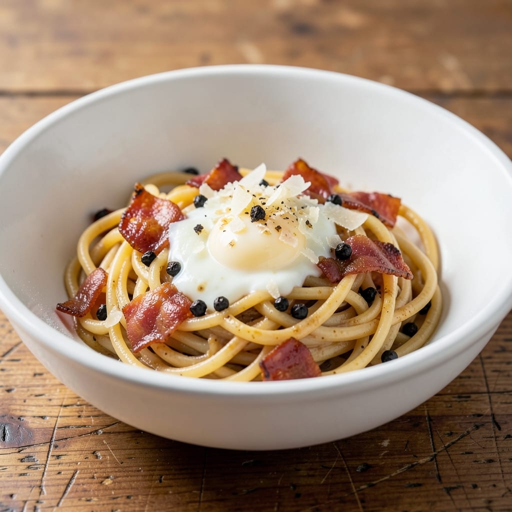 Carbonara Recipe With Egg Yolks Or Whites: Crispy Pasta Bites and Silky Cream Sauce