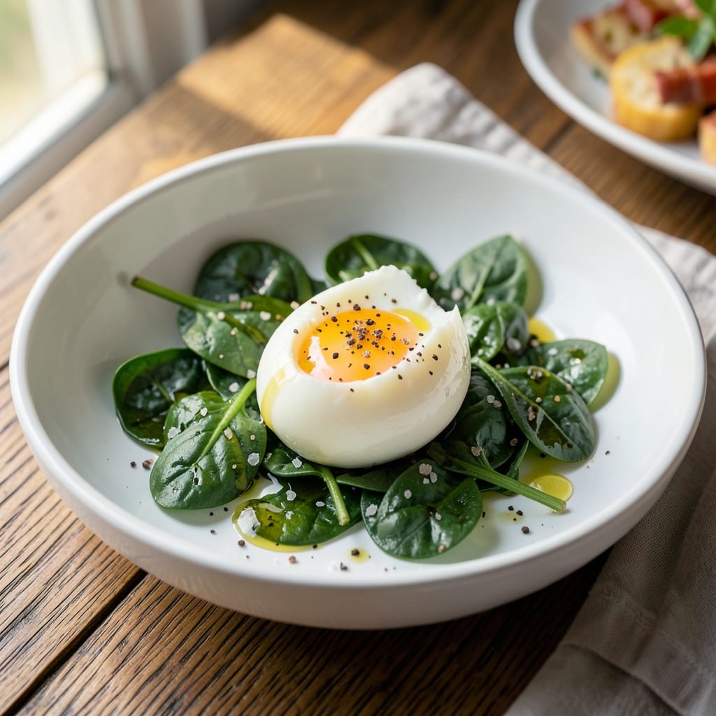 Boiled Eggs and Spinach Recipe: Savory Protein-Packed Breakfast Bowl