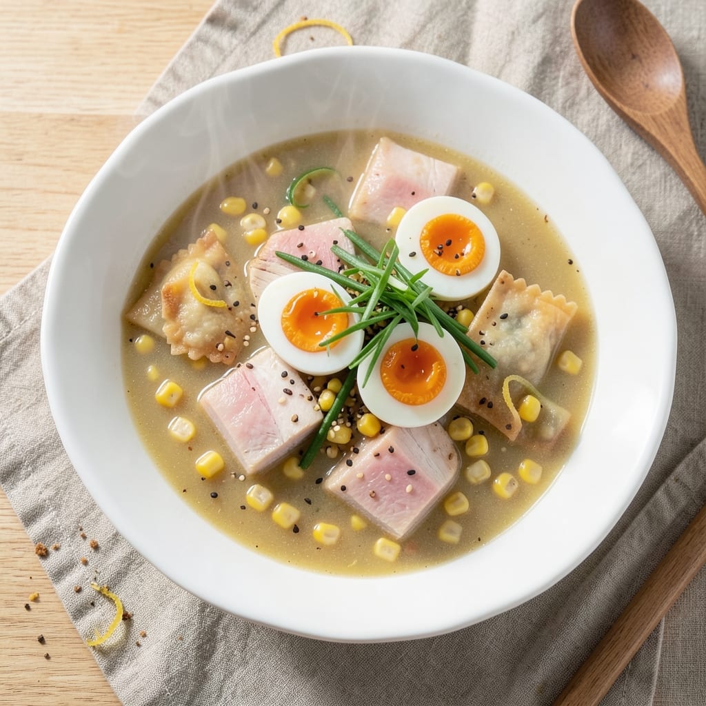 Chicken Corn Egg Soup Recipe: Crispy Wonton Crunch Meets Silky Scrambled Comfort