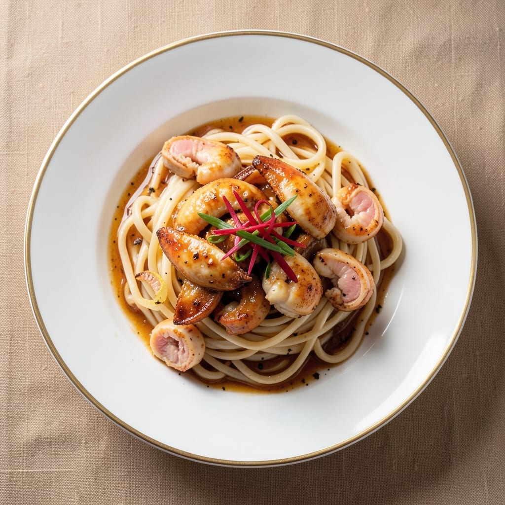 Crab and Egg Noodle Recipe: Crispy Wonton Noodles with Sweet Crab Filling
