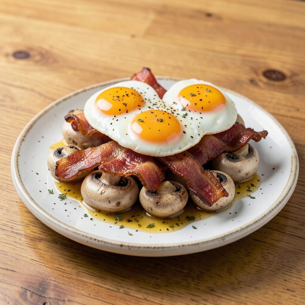Bacon Egg Mushroom Recipe: Savory Umami Crust With Runny Yolk Magic