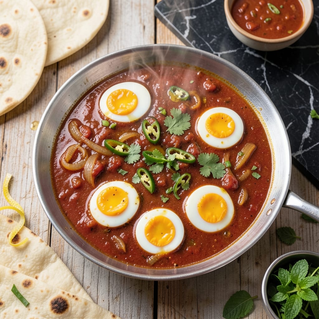 Dhaba Egg Curry Recipe: Spiced Tomato Gravy with Silky Eggs